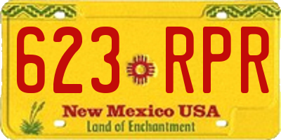 NM license plate 623RPR