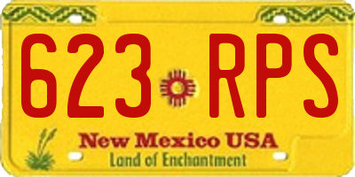 NM license plate 623RPS