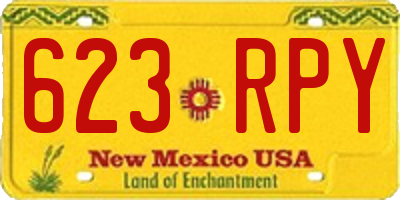 NM license plate 623RPY