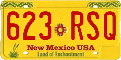 NM license plate 623RSQ