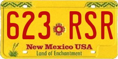 NM license plate 623RSR