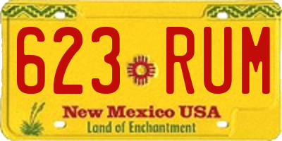 NM license plate 623RUM