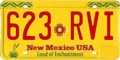 NM license plate 623RVI