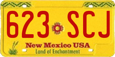 NM license plate 623SCJ