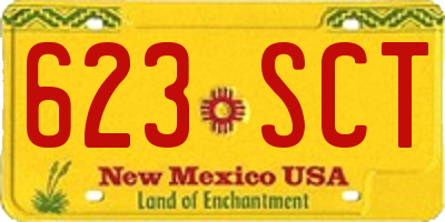 NM license plate 623SCT