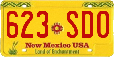 NM license plate 623SDO