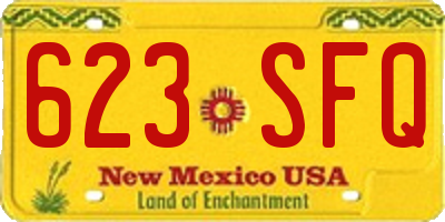 NM license plate 623SFQ