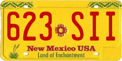 NM license plate 623SII