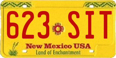 NM license plate 623SIT