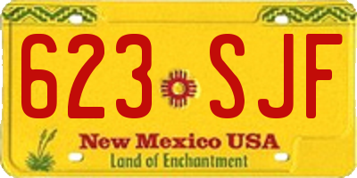 NM license plate 623SJF