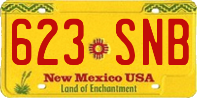 NM license plate 623SNB