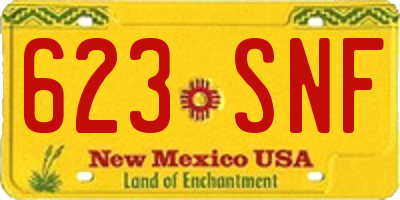 NM license plate 623SNF