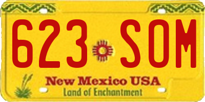 NM license plate 623SOM