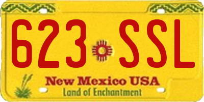NM license plate 623SSL