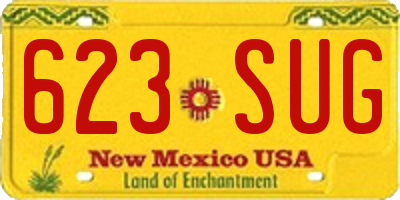 NM license plate 623SUG