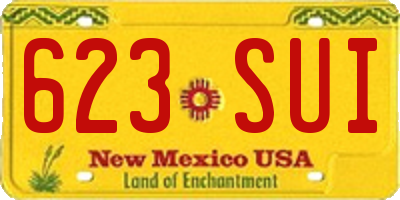 NM license plate 623SUI