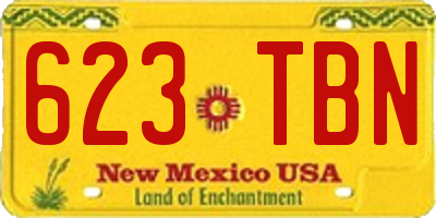 NM license plate 623TBN