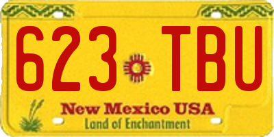NM license plate 623TBU