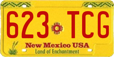NM license plate 623TCG