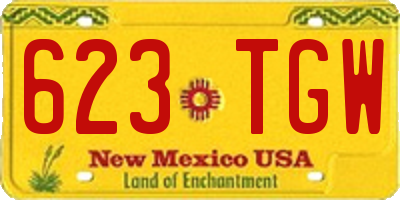 NM license plate 623TGW