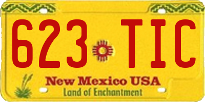 NM license plate 623TIC