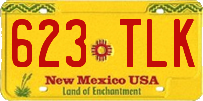 NM license plate 623TLK