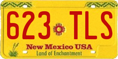 NM license plate 623TLS