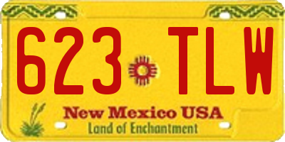 NM license plate 623TLW