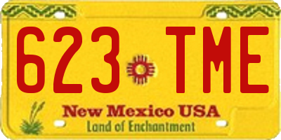 NM license plate 623TME