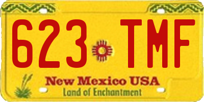 NM license plate 623TMF
