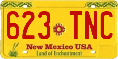 NM license plate 623TNC
