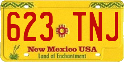 NM license plate 623TNJ