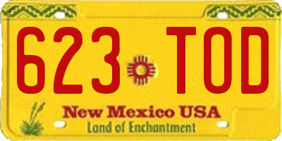 NM license plate 623TOD
