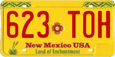 NM license plate 623TOH