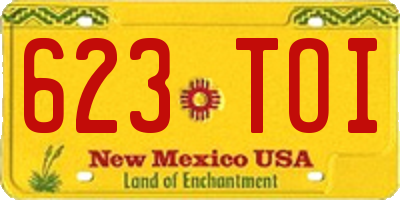 NM license plate 623TOI