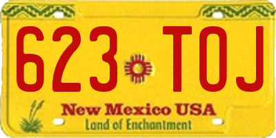 NM license plate 623TOJ