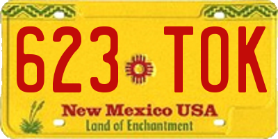 NM license plate 623TOK