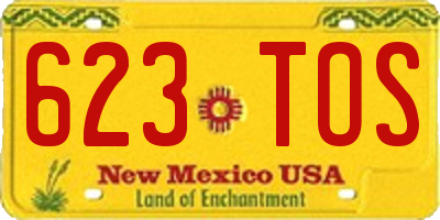 NM license plate 623TOS