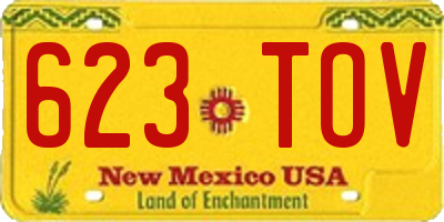 NM license plate 623TOV