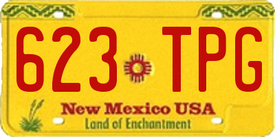 NM license plate 623TPG