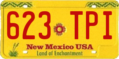 NM license plate 623TPI