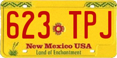 NM license plate 623TPJ