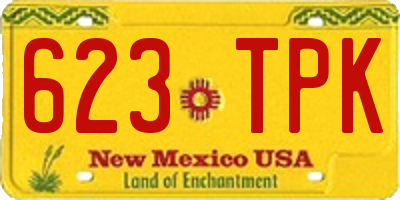NM license plate 623TPK