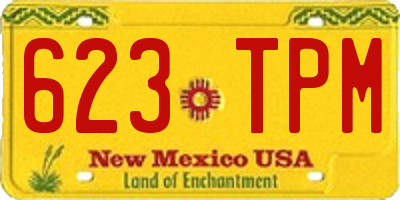 NM license plate 623TPM
