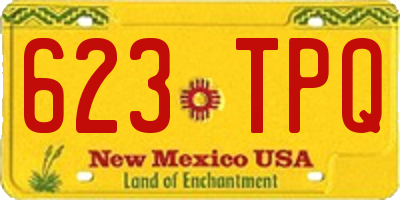 NM license plate 623TPQ