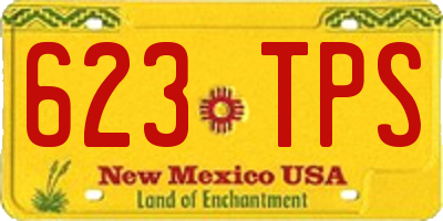 NM license plate 623TPS
