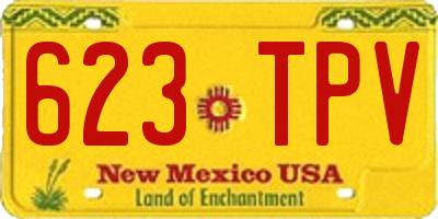 NM license plate 623TPV