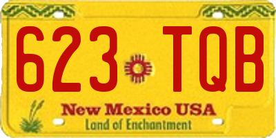 NM license plate 623TQB