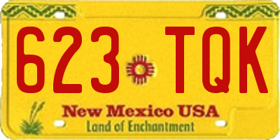 NM license plate 623TQK