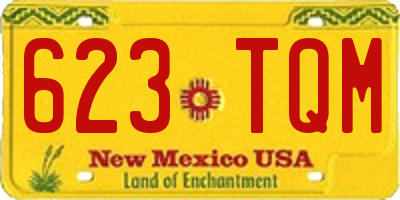 NM license plate 623TQM